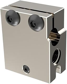 APAAZO 2pcs PT100 Volcano Heated Block Hotend Aluminum Brass Plated Copper Heating Block E3D Volcano Compatible With 3D Printer Part (Color : Plated Copper Block)