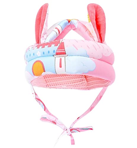 Bebê Chapéu Anti-colisão Protetor Ajustável Cabeça (Castelo Rosa)