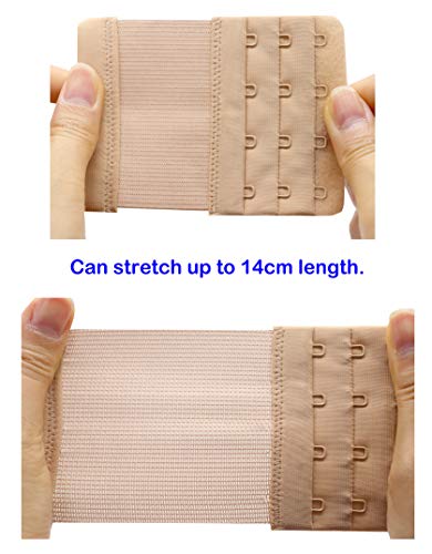 Tamlien Bra Extender 4 Hook,Stretchy Soft And Comfortable Bra Strap Extender - 4 Pcs Pack (Skin Color) #TOP5
