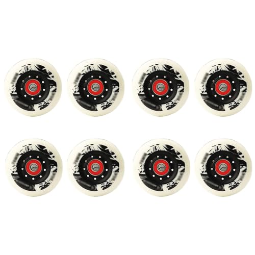 Inline Skate Replacement Wheels with Bearings, 60-80mm PU, 90A...