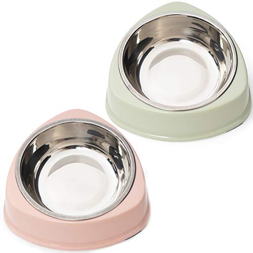 Junhonsion 2pcs Cat Bowls Dog Bowls Cover