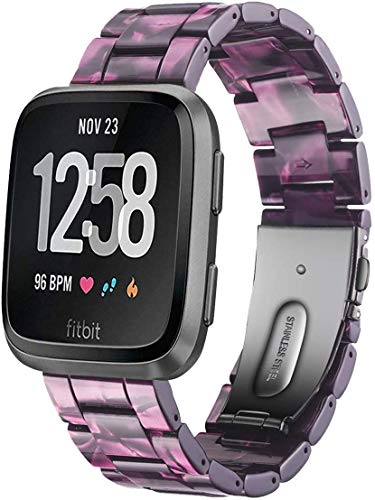 Junboer Compatible with Fitbit Versa Watch Band, Fashion and Lightweight, Resin Replacement Strap Wristbands for Fitbit Versa/Fitbit Versa 2/ Versa Lite Edition/Versa Special Edition Smartwatches