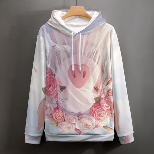 Pullover fleurs de mariage pour cochons le cadeau original en taille S - 5