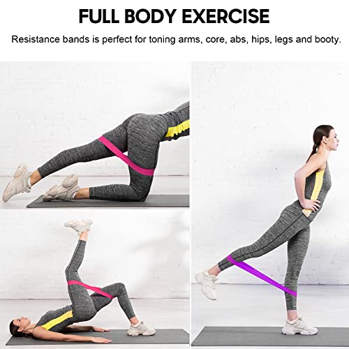 Resistance Bands Set 17Pcs, Resistance Band, Exercise Bands Fitness Workout With Wide Handles, Door Anchor, Steel Clasp, Carry Bag, Ankle Straps For Home Gym Outdoor Travel(Pink) #TOP5