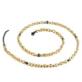 Beydodo Collar de hip hop para hombre de 25 pulgadas, cadena de acero inoxidable para mujer, cadena de collar de rapero de 5 mm, Sin piedra preciosa