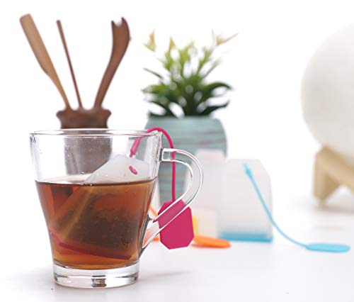 Silicone Tea Infuser, 4 Pack Loose Leaf Tea Filter Bags Strainer With Spoon #TOP4