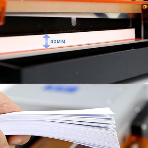 Cortador de papel de guillotina resistente, recortadora eléctrica automática para cartulina, cuero, corte de hasta 1.6 pulgadas, preciso, para oficina, hogar, escuela