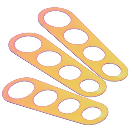 VINTORKY 3pcs 4-hole Pasta Ruler Pasta Spaghetti Italian Pasta Spaghetti Portion Diameter Mostaccioli Pasta Cooking Pasta Ruler Pasta Serving Measure Tool Cooks Measure Para Stainless Steel