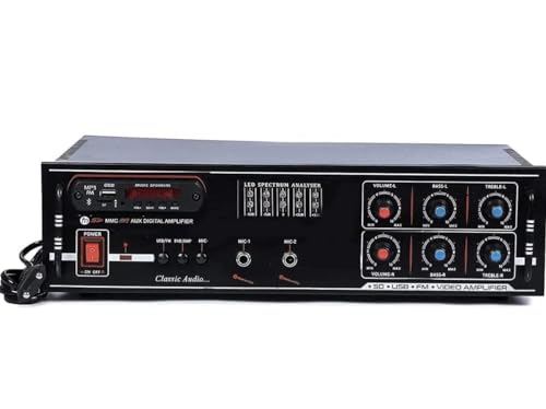 Image of Tech-lobby Sterio Sound 5500 watt p.m.p.o Amplifier with Recording,Echo MIC, New Feature USB,AUX,MIC,BLUTHOOTH,AV,2RC-Build in BLUTHOOTH with 8 Transistor 4 Channel Circuit Power AV Amplifier
