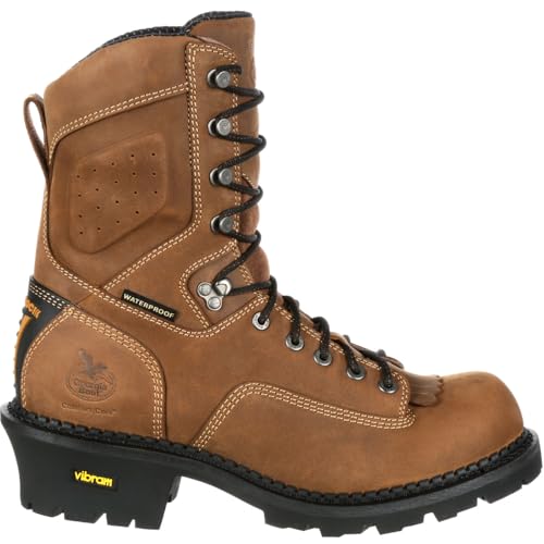 Georgia Boot Comfort Core Logger Waterproof Work Boot, Brown, Size 11(W) by Georgia Boot - Used condition - US$108.89