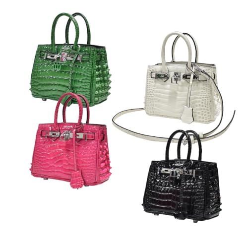 [Anne Coquine] アンコキーヌ公式 本皮クロコ型押しサイドスタッズバッグ 20cm／2476 QVC TVショッピング 藤島彩子 (ピンク)のサムネイル