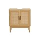 BAÏTA Waschtischunterschrank Amana, Rattangeflecht und Eicheneffekt, Länge 60 cm, Beige