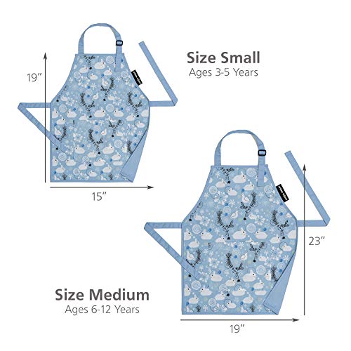 Urban Infant Little Helper Kids Apron - Children's Cooking Art Gardening - Great Gift for Toddler Boys and Girls, Bunnies, Small (3 - 5 yrs) - Image 3
