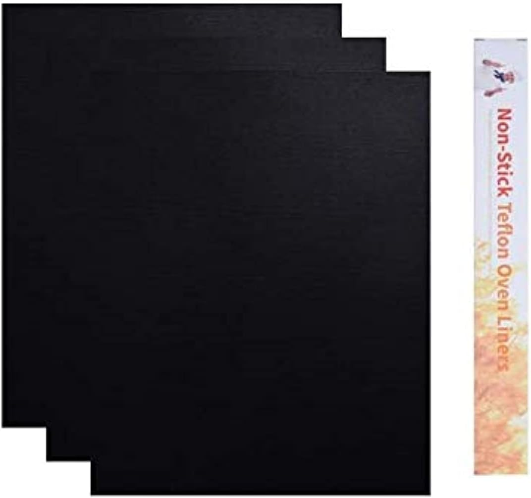 3 Pack Barbecue Sheets Set Non Stick Oven Liners Teflon Bbq Mats For Charcoal Grill/Gas Grill/Electric Grills -Reusable, Heat Resistant Grill Mat Grilling Meat, Seafood, Vegetables
