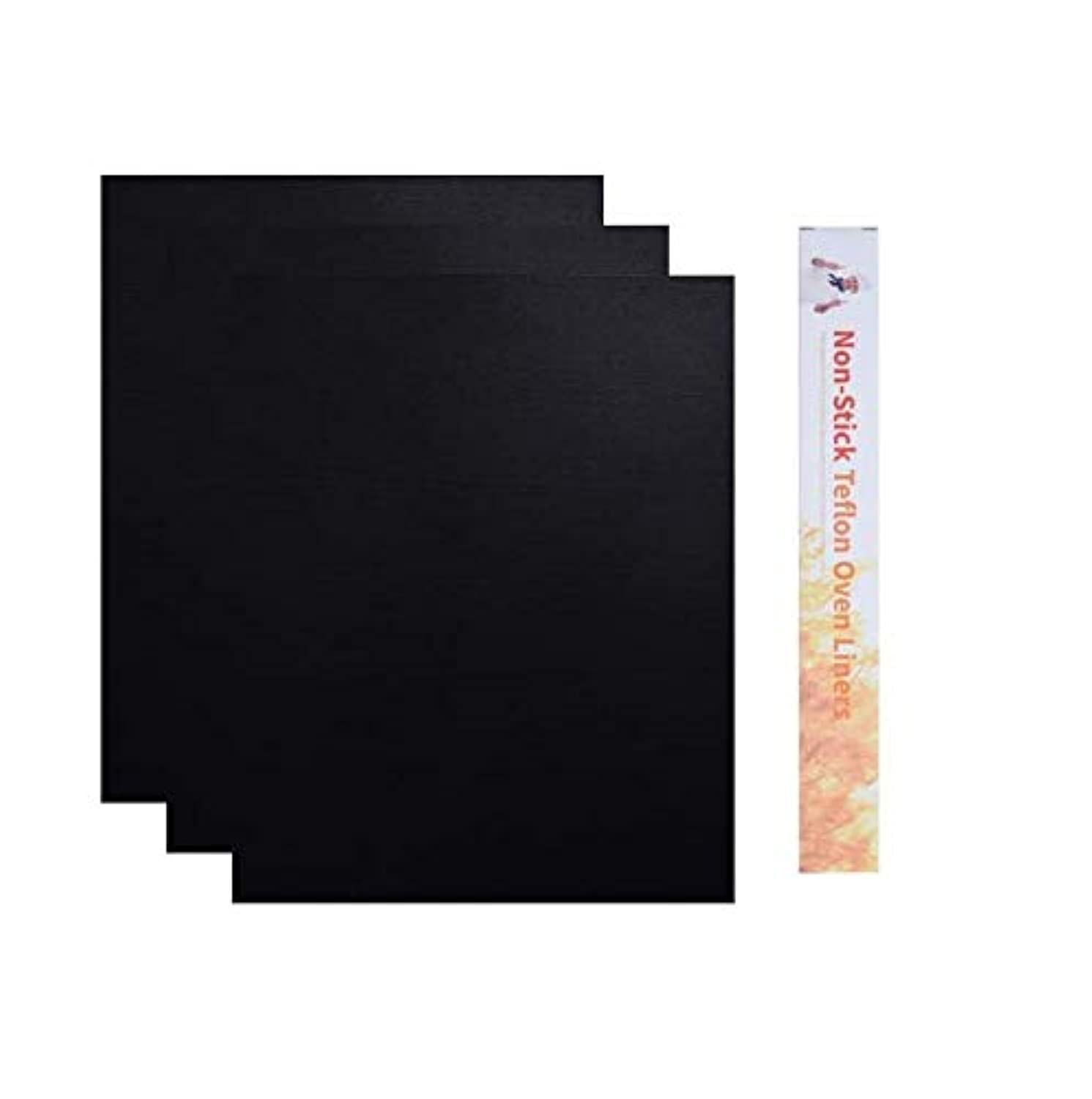 3 Pack Barbecue Sheets Set Non Stick Oven Liners Teflon BBQ Mats for Charcoal Grill/Gas Grill/Electric Grills -Reusable, Heat Resistant Grill Mat for Grilling Meat, Seafood, Vegetables