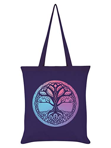 Grindstore Tree Of Life Tote Bag Purple 38 x 42cm