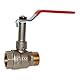 Syveco 616005 Serie 616 Messing Kugelhahn mit Fester Verlängerung, PN30, ACS, Roter Flacher Stahlgriff, 3/4 MBSP x 3/4 FBSP