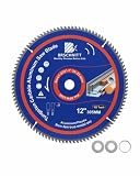 BRSCHNITT 305MM 100Zähne TCG Metall Kreissägeblatt - Aluminium schneiden Kreissägeblatt für Aluminium Kunststoff und Nichteisenmetall 30/25.4MM Arbor