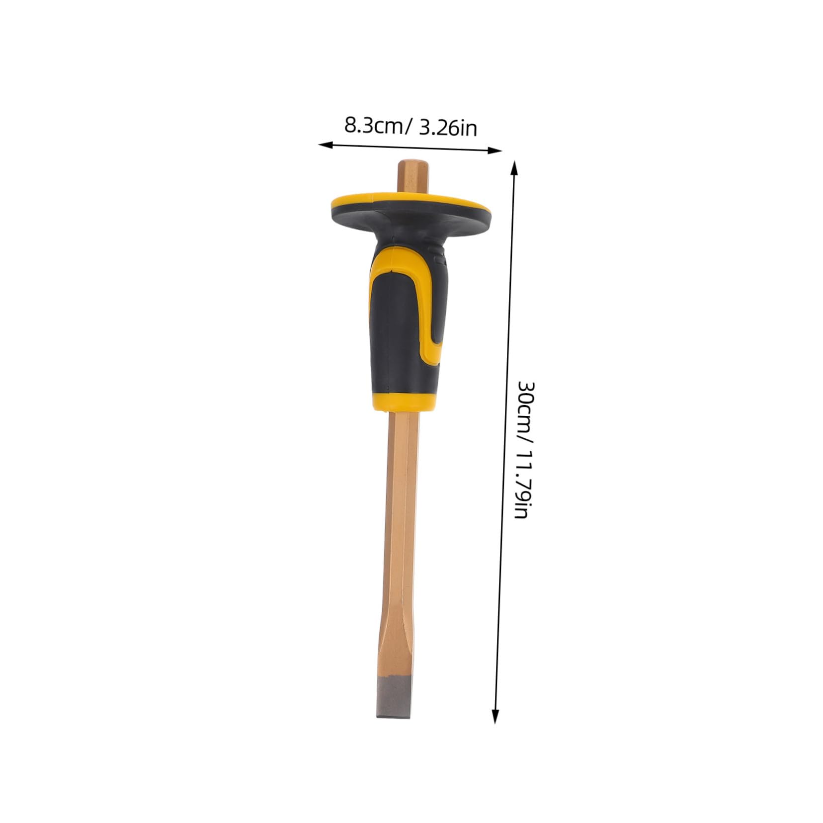 Ciieeo Steinmeißel Und Holzbearbeitungsmeißel Mit Handschutz 300mm Stahllegierung Vielseitiges Maurer Und Holzwerkzeug Für Schneiden Und Spalten Von Beton Stein Und Ziegel