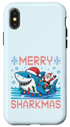 Merry Sharkmas AO[Z[^[ T^V[N NX}XCg X}zP[X iPhone X/XS p