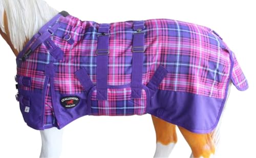 Image of CHALLENGER 1200D Foal Winter Blanket Miniature Pony Donkey Bellyband Turquoise Rustic