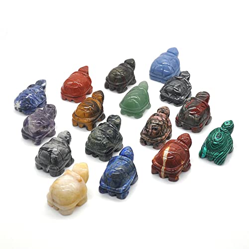 Tortue statue cristal naturel en howlite, cadeau idéal de lithothérapie et décoration - 5
