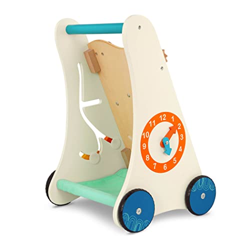 B. Toys – Wooden Activity Walker – 7 Educational Activities – Learning & Walking Toy For Toddlers – Stand, Push, Walk – 1 Year + – Little Learning Steps #TOP4