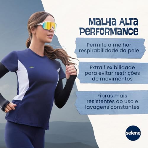 SELENE Manguito Proteção UV Fitness Borda Siliconada Unissex, 1 Preto, G