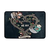 Maße: 60 x 40 cm WowPrint Lustige Faultier auf dem Baum Fu?matten Indoor waschbar f¨¹r Wohnzimmer Schlafzimmer Home Decor 60x40cm