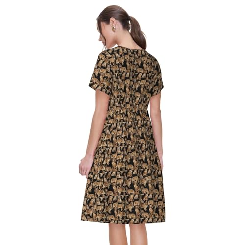 Robe décontractée à manches courtes légère pour éviter la chaleur au bureau - 5