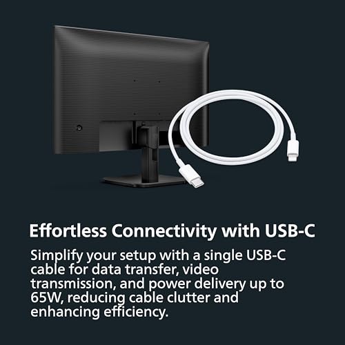 Image of Philips 27E1N1300A 27 inch IPS FHD (1920 x 1080) Monitor,100Hz 1ms, USB-C, Built-in Speakers, LowBlue Mode, Flicker-Free, VESA, 4Yr Advance Replacement Warranty