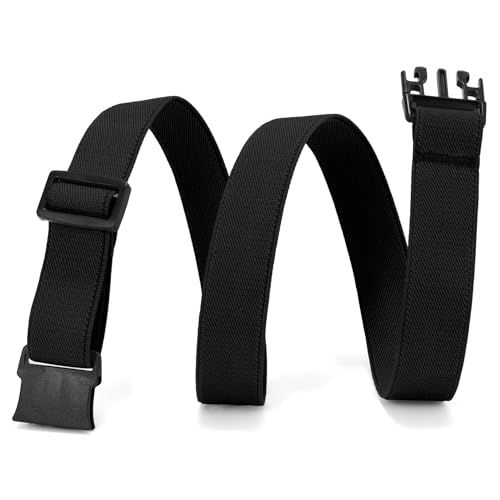 WHIPPY - WHIPPY Elastic Kids Belt for Boys Girls - Stretch Invisible Belt with Adjustable Clip Buckle Latch Belts for School Sports - Black