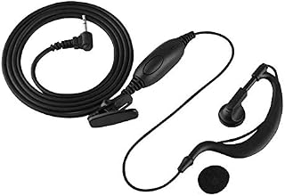 2 PCS G Shape Earhook Earpiece, 2.5mm Single Pin Walkie Talkie Headset, PTT Earphones and Microphone For EM1000, EM1000R, MH230R, MR350R, MB140R, MC220R