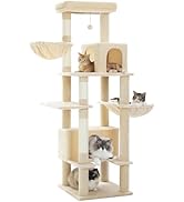 Amazon | PAWZ Road キャットタワー 木製 大型猫スリム 宇宙船 180 猫