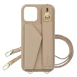 Elegante公式 Belt＆Shoulder iPhone 16 Pro Max 用 ケース ショルダー ストラップ スマホケース ショルダータイプ 落下防止 ベルト付き 背面 カード収納 スタンド機能 ドラマ使用品 アイフォン用 スマホケース ミルクティー