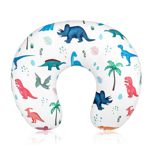 Image of Nursing Pillow Cover, Breastfeeding Pillow Cover Stretchy Removable Feeding Pillowcase for Newborns, Ultra Soft and Comfortable Nursing Pillow Slipcover for Baby Boys Girls, Dinosaur Pattern