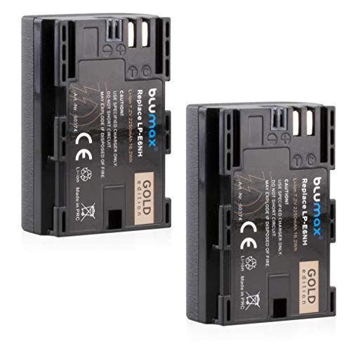 Baxxtar MaxProtect LP-E6NH accu-pack (2400mAh) met actieve NTC-sensor en V1 beschermende behuizing - compatibel met Canon R5 R5c R6 R6II R7 enz