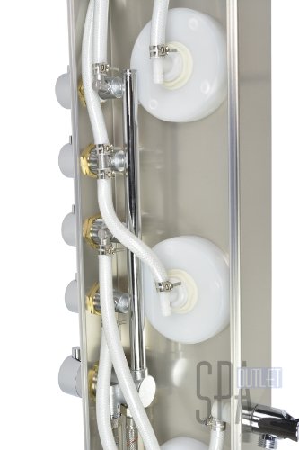 Blue Ocean 63” Stainless Steel Sps8863 Thermostatic Shower Panel With Rainfall Shower Head, Body Nozzles, And Handheld Shower Head #TOP7