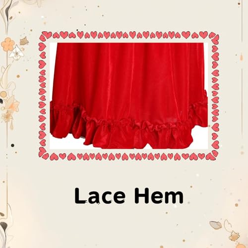 Colorful House Velvet Red Riding Hooded Cape Halloween Christmas Cloak (Flower Group Bright Red,27.56'')
