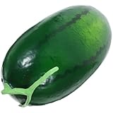 Toyvian Künstliche Wassermelone Modell aus Weichem Schaumstoff Realistische Deko Frucht in Leuchtendem Rot Grün Fotorequisite und Wohnaccessoire für Obstgeschäfte und Wohnräume
