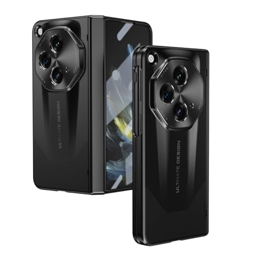 Coque de luxe pour Oppo Find N3 étui intégral rigide noir avec vitre de protection