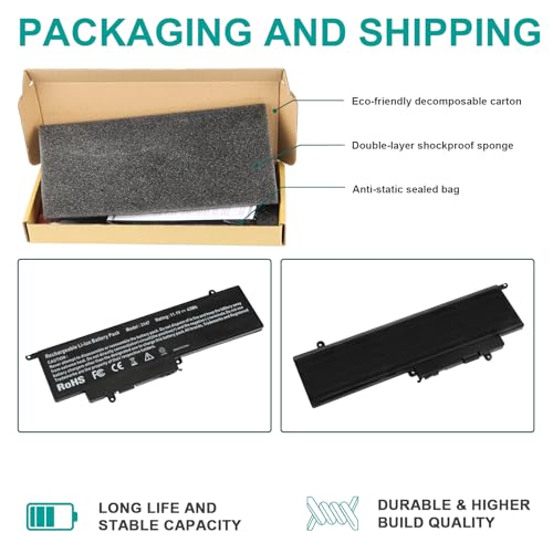 Image of GK5KY Laptop Battery for Dell Inspiron 11 3000 3147 3148 3153 3152 3157 3158 15 7000 7558 7568 13 7353 7359 7347 7348 7352 92NCT 092NCT 4K8YH 04K8YH RHN1C 0WF28 P20T P20T001 P55F P55F001 451-BBKK