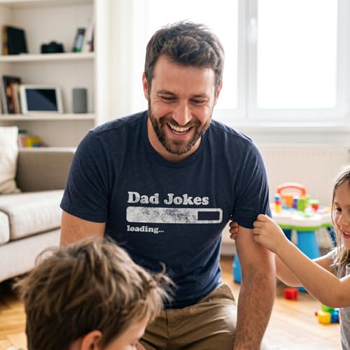 T-shirt Dad Jokes Loading coton confortable style décontracté - 2