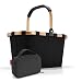 Produktbild reisenthel, Set aus carrybag BK, thermocase OY, SBKOY, Einkaufskorb mit Kleiner Kühltasche, Frame Gold/Black + Black