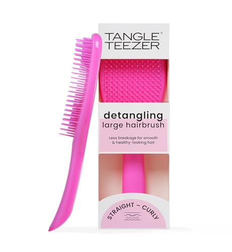 Tangle Teezer Große Ultimate Detangler Haarbürste, Nasses und Trockenes Haar, Entwirrungsbürste für Dickes, Lockiges und Langes Haar, Zwei-Stufen-Borsten Reduzieren Haarbruch und Knoten, Runway Pink