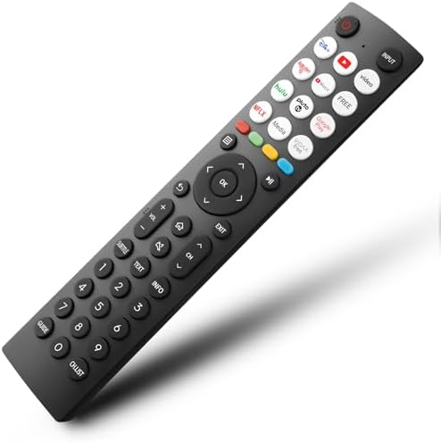 Fernbedienung-für-Hisense-Smart-Fernseher Universal TV Remote EN2Q36H | für Hisense VIDAA 4K HDTV FHD QLED LCD LED TVs, 12 Schnellzugriffstasten, KEINE Einrichtung erforderlich