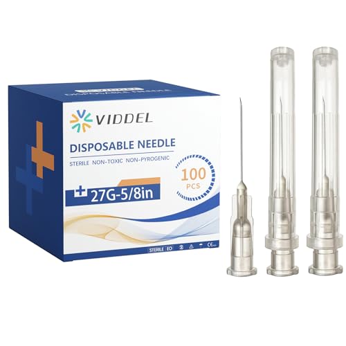 Image of 100 PCS 27g 5 /8 in Luer Lock Lab Accessories,Individually Packaged | 27 Gauge 5 /8 inch Dispensing Liquids,Scientific Utensils