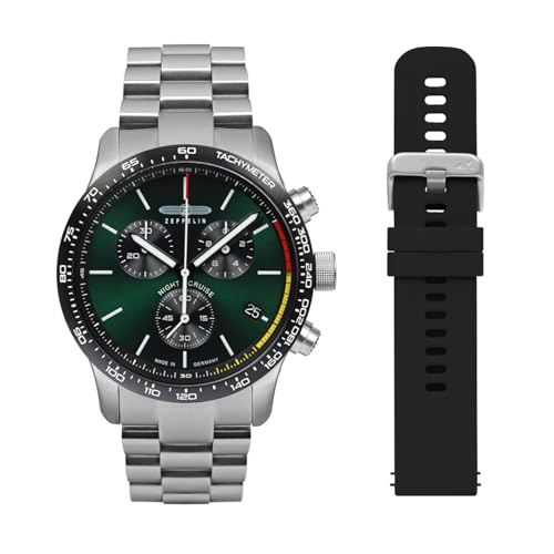 Zeppelin Night Cruise 7288M4 chronographe homme lisible et polyvalent jour nuit