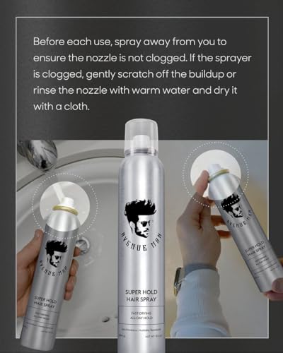 Avenue Man Super Hold Hairspray Fixador para Hombre 10 oz miniatura 6