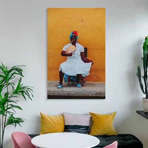 Bludug Wall Art Cuban Women Smoking Cigars Photography Art Poster Aesthetic Poster Canvas Painting Posters And Prints Wall Art Pictures For Living Room Bedroom Decor 24X36Inch(60X90Cm) #TOP5